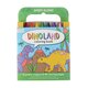 Set carte de colorat si creioane colorate, 3 ani+, Dinoland, Ooly 590329