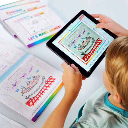 Kit creativ pentru a transforma desenele copiilor in jocuri video, 10 ani+, Pixicade 590364