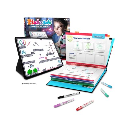 Kit creativ pentru a transforma desenele copiilor in jocuri video, 10 ani+, Pixicade