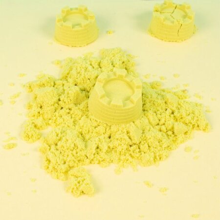 Nisip kinetic Play Sand, 3 ani+, Galben Lamaie, 1 kg, Playbox 590412