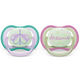 Suzete ultra air cu buton fosforescent Philips Avent, 0-6 luni, 2 bucati, SCF376/19, Philips 590875