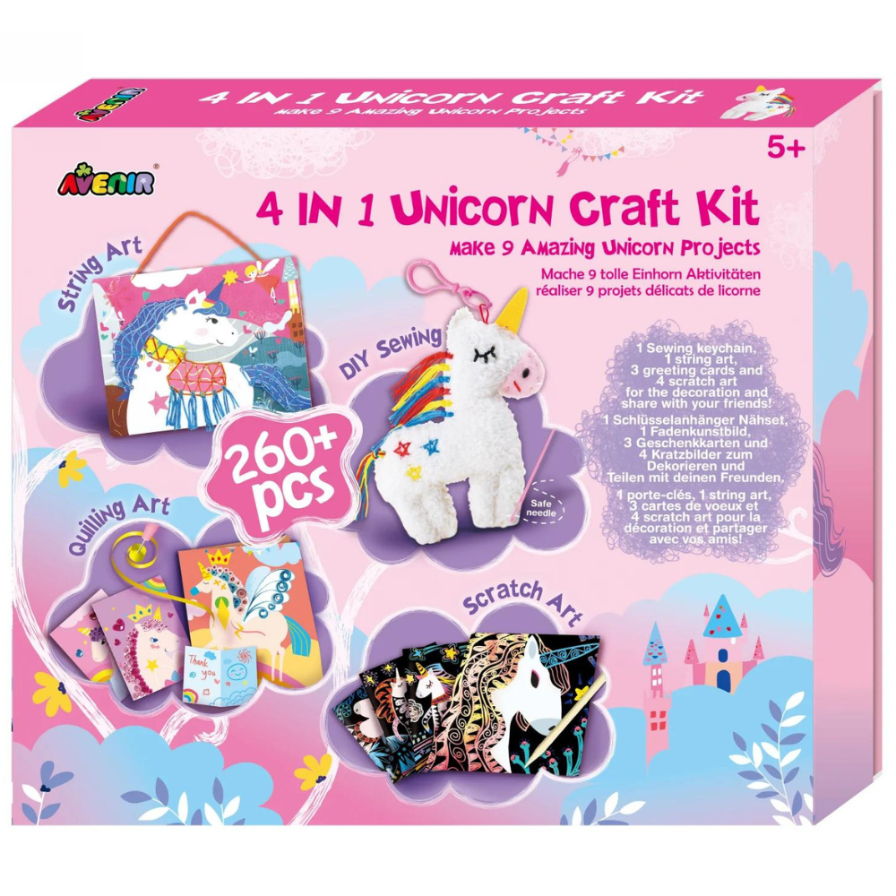 Set creativ 4 in 1 Unicorni, 5+ ani, Avenir