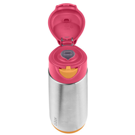Termos cu cioc din silicon, 500 ml, Roz/ Portocaliu, BBOX 591100