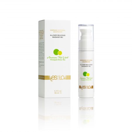 Gel lubrifiant pentru masaj cu ananas si ceai verde, 50ml, Yesforlov