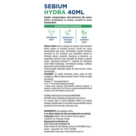 Crema hidratanta Sebium Hydra, 30 ml, Bioderma 794253