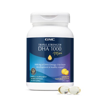 Triple Strenght DHA 1000 Mini, 90 mini capsule, GNC