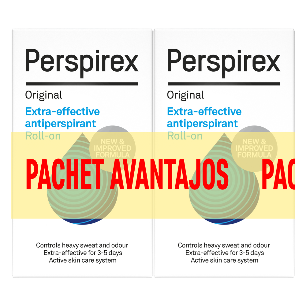 Pachet Perspirex Original antiperspirant roll-on, 2 x 20 ml, Riemann