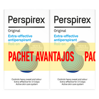 Pachet Antiperspirant roll-on Original, 2 x 20 ml, Perspirex