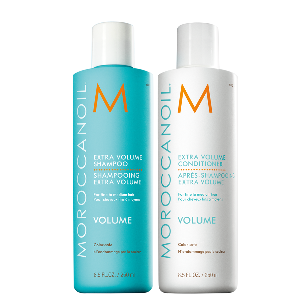 Pachet pentru volumul parului Sampon+Balsam, 250+250 ml, Moroccanoil