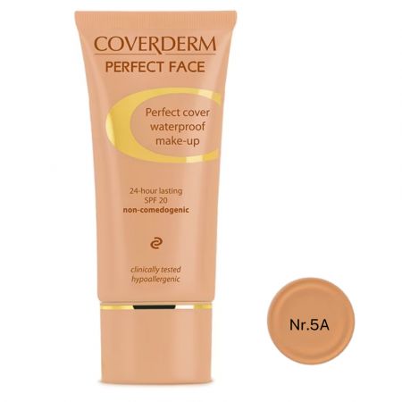 Fond de ten cu SPF 20 Perfect Face, Nr. 5A, 30 ml, Coverderm