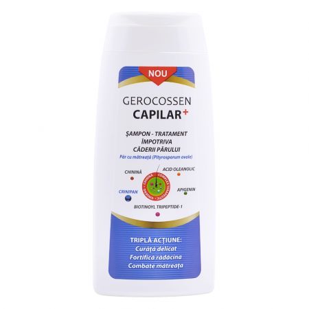 Sampon tratament impotriva caderii parului Capilar+, 275 ml, Gercossen