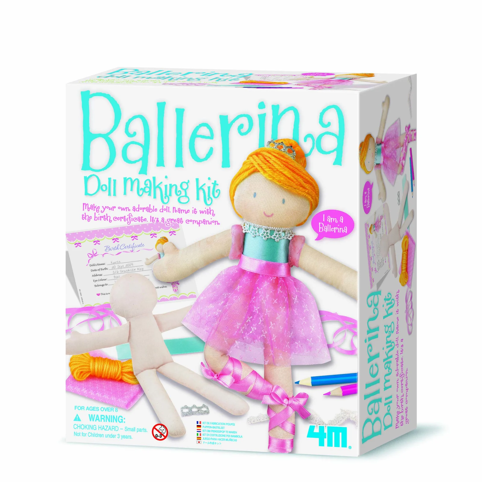 Set creativ Realizeaza propria Papusa Balerina, 8+ ani, 4M