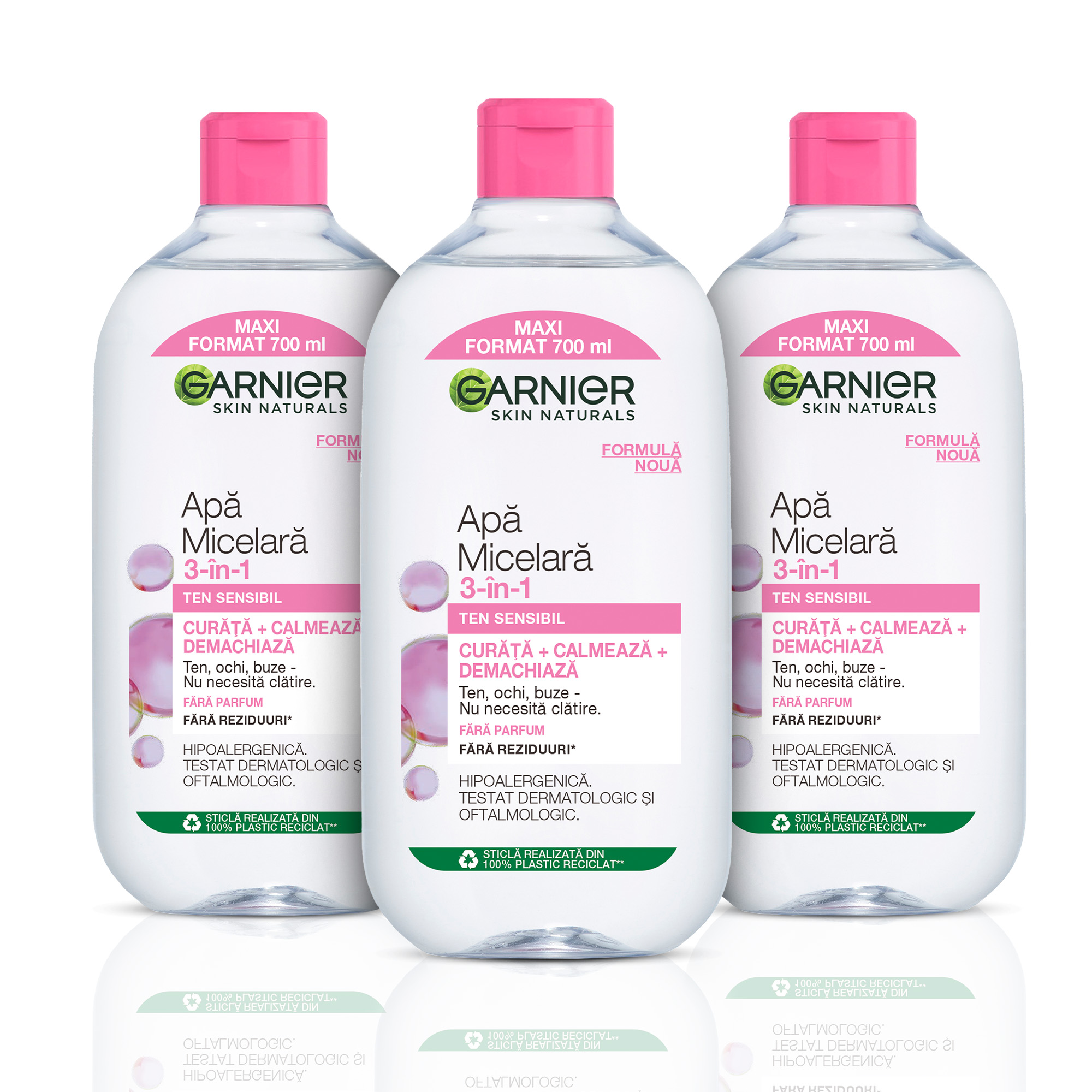 Pachet Avantajos Garnier apa micelara pentru ten sensibil Skin Naturals, 3 x 700 ml, Loreal