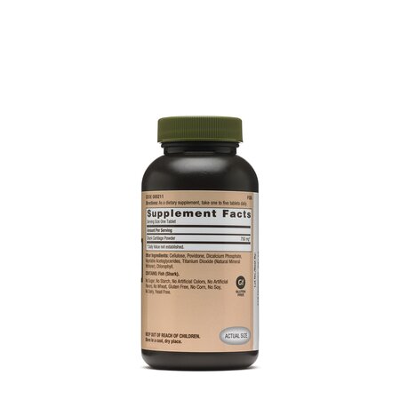 Cartilaj de rechin Natural Brand, 750 mg, 90 tablete, GNC 510008