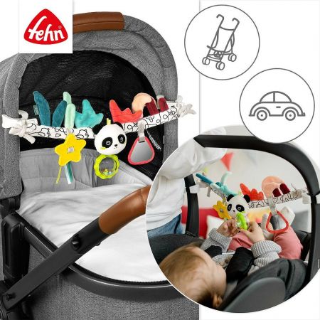 Jucarie pentru carucior Ursulet panda, 0 luni+, Fehn 591799