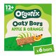 Batoane ecologice din ovaz integral, Mere si Portocale, 12 luni+, 6 batoane x 23 g, Organix 824783