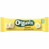 Batoane Bio din cereale cu ovaz integral si banane, +12 luni, 23 g, Organix