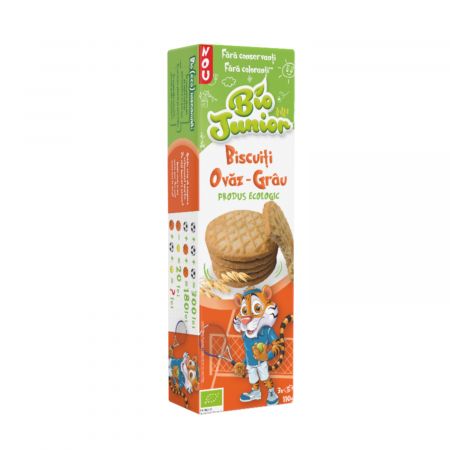 BIO JUNIOR BISCUITI ECO OVAZ SI GRAU 110G BIO*