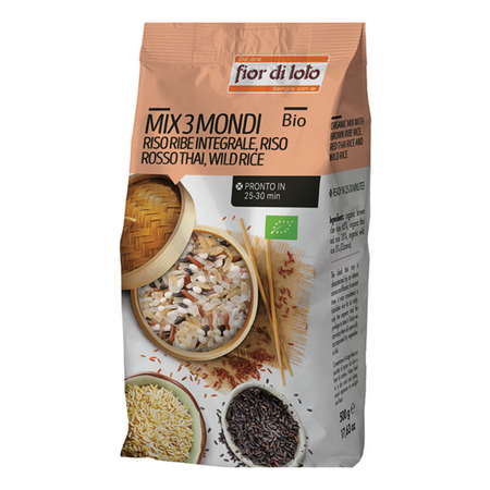 Orez Bio salbatic Thai amestec, integral si rosu, 500 g, Fior di Loto