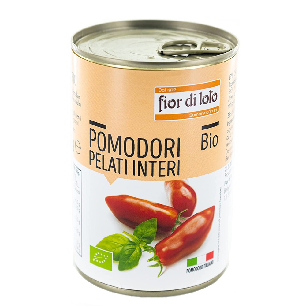 Rosii bio intregi decojite, 400 g, Fior di Loto