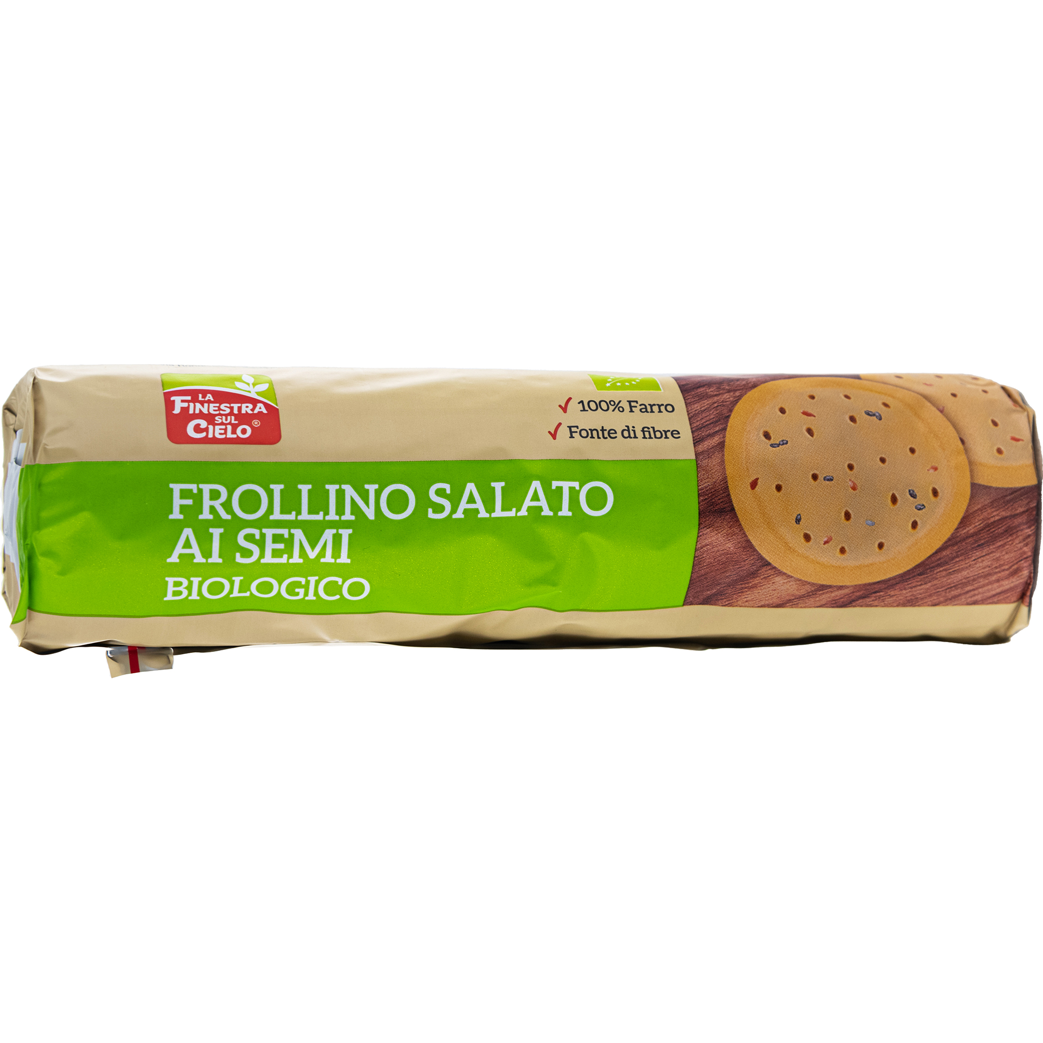 Biscuiti sarati Bio din spelta cu seminte Frollino, 310 g, La Finestra sul Cielo