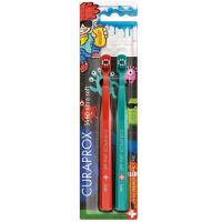 Periuta de dinti Kids Duo Graffiti, Ultra Soft, 2 bucati, Curaprox