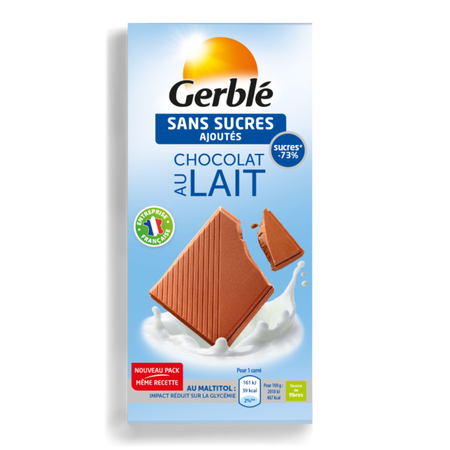 GERBLE CIOCOLATA DIETETICA HIPOGLUCIDICA CU LAPTE 80 GR