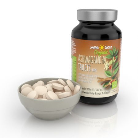 MAYA GOLD ASHWAGANDHA 500MG 200 TBL BIO*