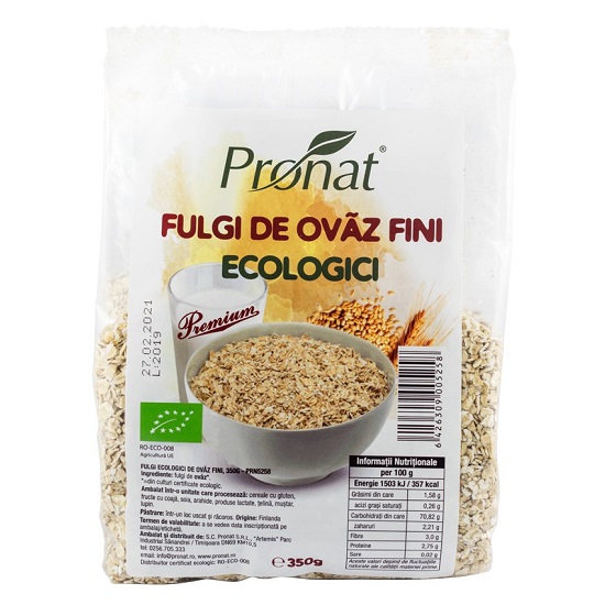 Fulgi de ovaz fini Bio, 350 g