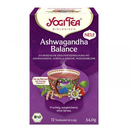 YOGI TEA CEAI ASHWAGANDHA BALANCE 17 PLIC BIO* YT483504