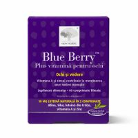 Blue Berry plus vitamina pentru ochi, 60 comprimate, New Nordic