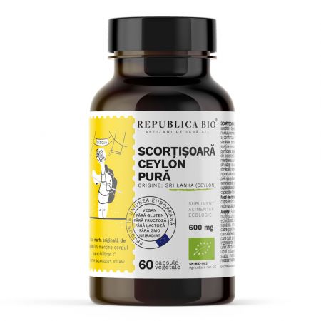 Scortisoara Ceylon pura ecologica, 60 capsule, Republica Bio