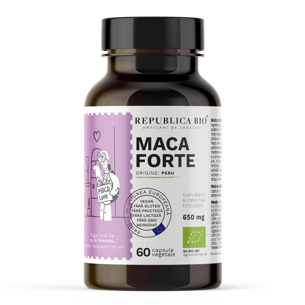 Maca Forte Bio, 60 capsule, Republica Bio