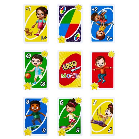 Carti de joc Uno Junior Move, 3+ ani, Mattel 593137