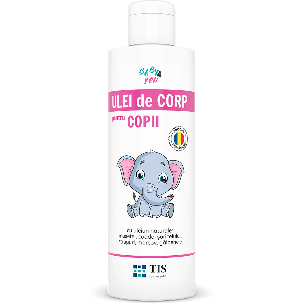 Ulei de corp pentru copii Baby4You, 250 ml, Tis Farmaceutic