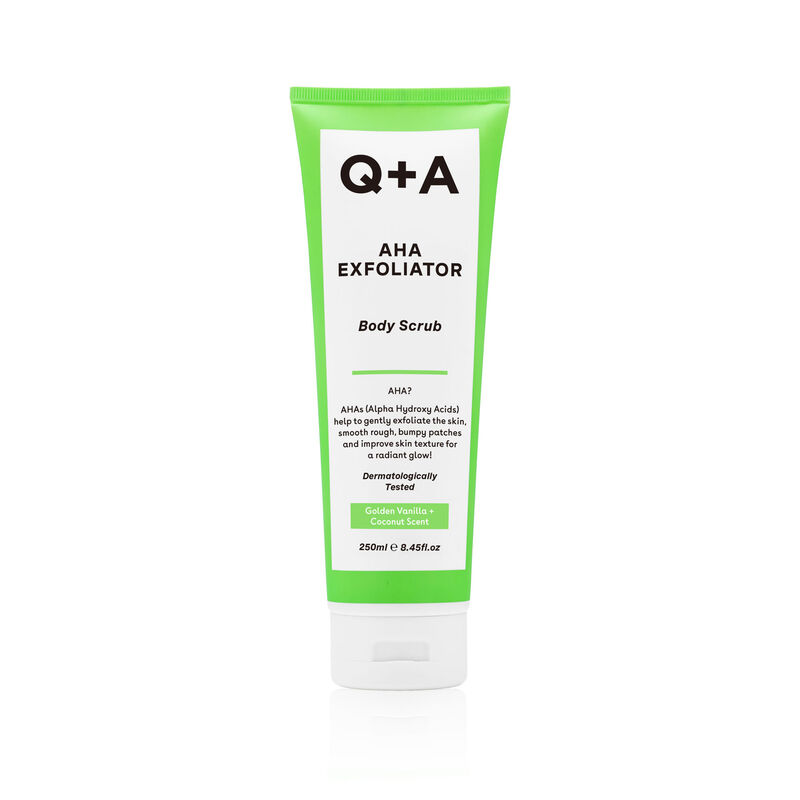 Scrub Exfoliator pentru corp cu AHA, 250 ml, Q+A