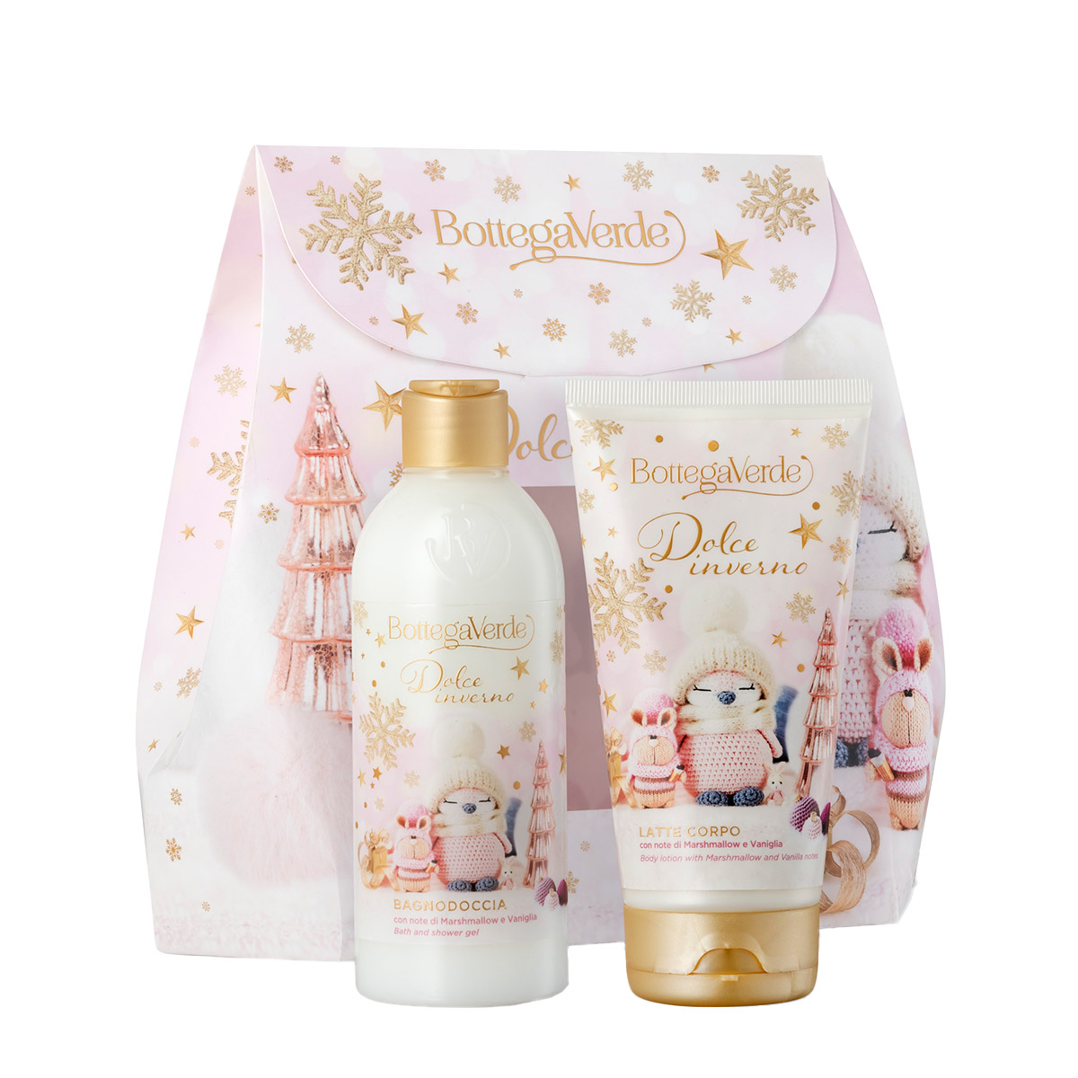 Set Craciun Gel de dus + Lapte de corp hidratant Dolce Inverno, 250 ml + 150 ml, Bottega Verde