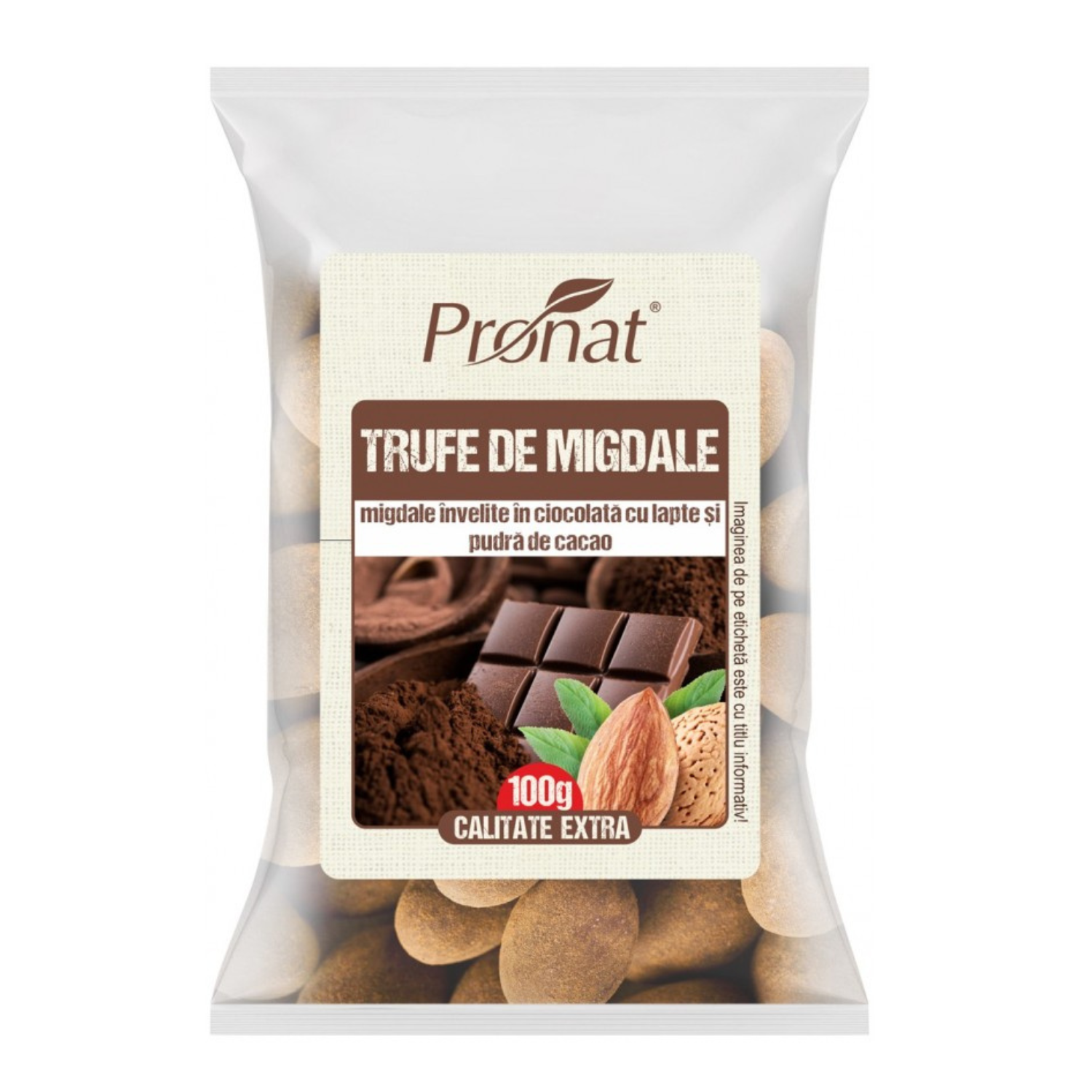 Trufe de migdale, 100 g, Pronat