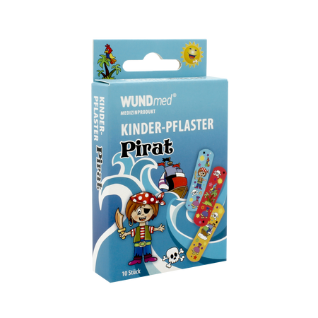 Plasture pentru copii Pirat, 10 bucati, WUNDMed 594389