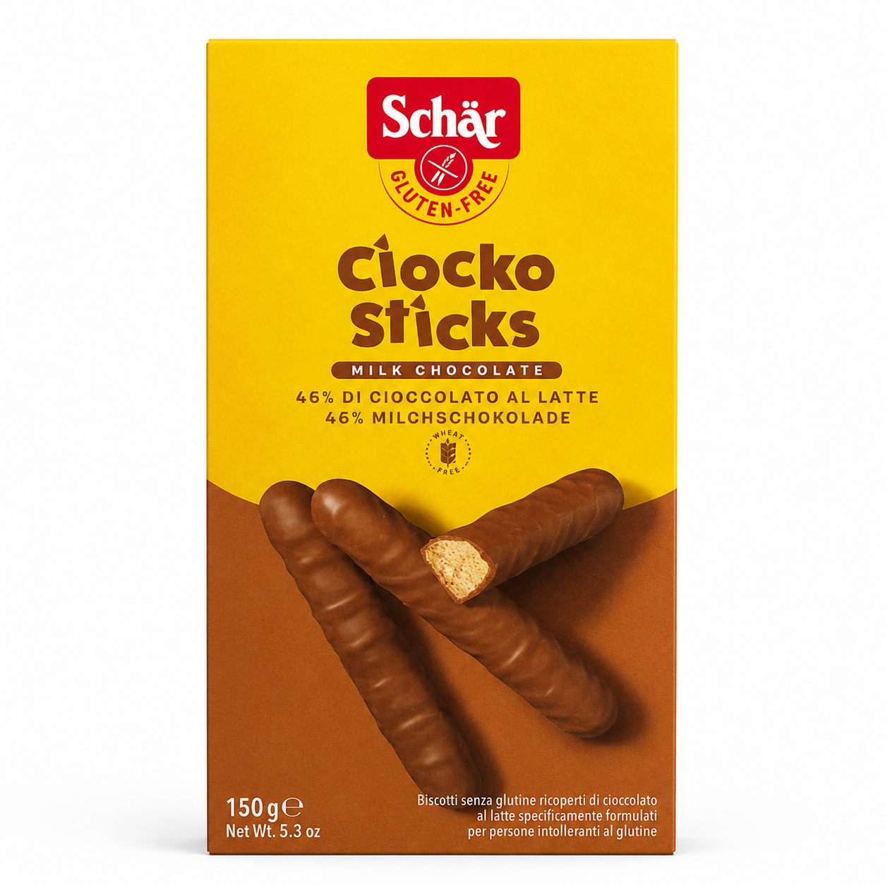 Batoane fara gluten invelite in ciocolata Ciocko Sticks, 150 g, Schar