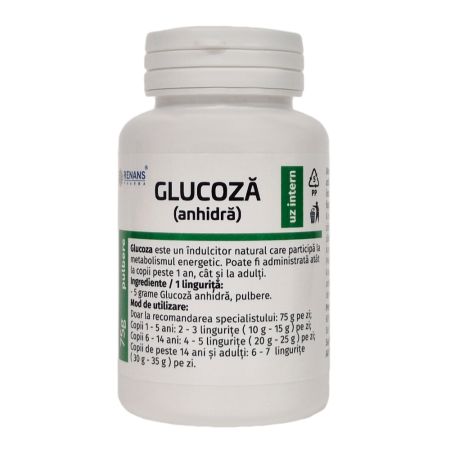 Glucoza Anhidra pulbere, 75 g, Renans