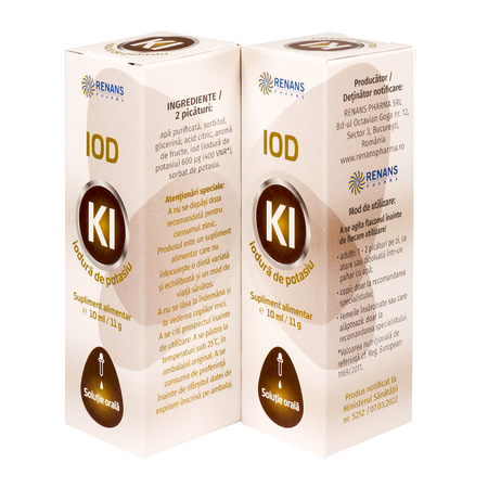 Iodura de potasiu solutie orala, 10 ml, Renans 758785