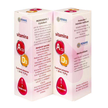 Vitamina A cu D3, 10 ml, Renans 758766