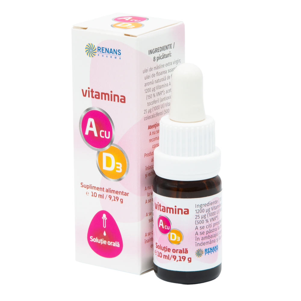 Vitamina A cu D3, 10 ml, Renans