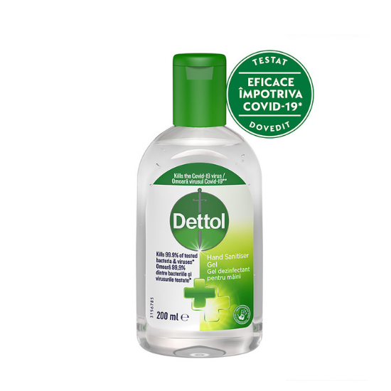 Gel antibacterian dezinfectant pentru maini, 200 ml, Dettol