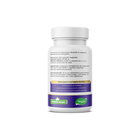 Magneziu glicinat Optim, 60 capsule, Nutrific 595867