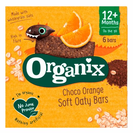 ORGANIX CHOCO ORANGE BATOANE DIN OVAZ INTEGRAL CU CACAO 6 X 23GR 12+ BIO* 100598