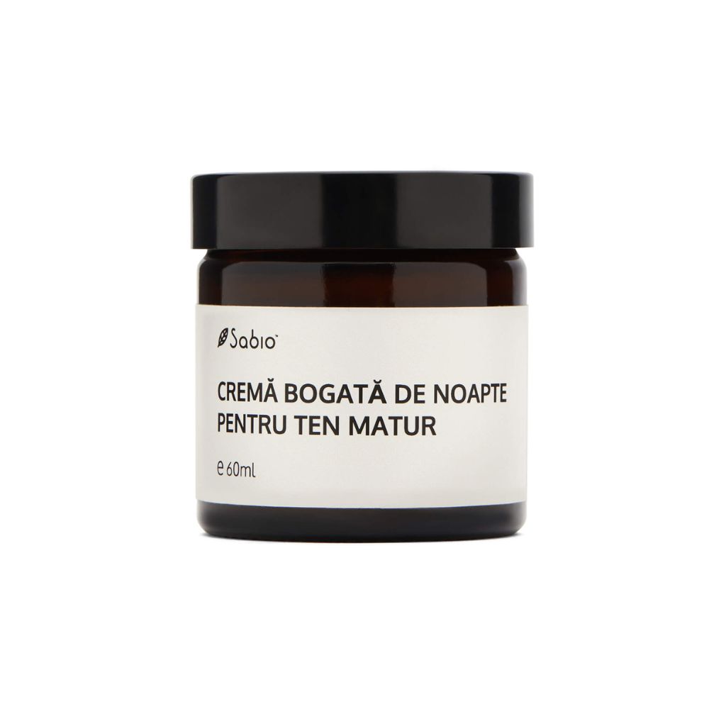 Crema bogata de noapte pentru ten matur, 60 ml, Sabio