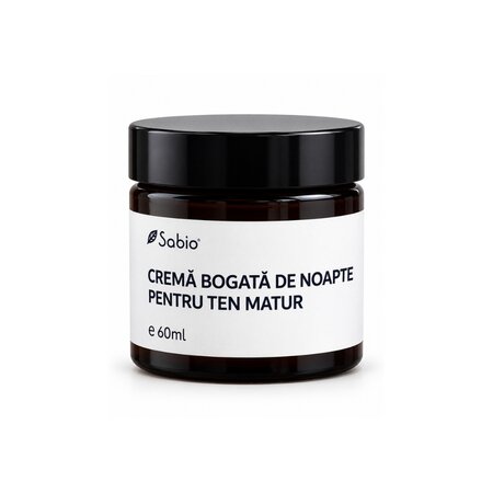 Crema bogata de noapte pentru ten matur, 60 ml, Sabio