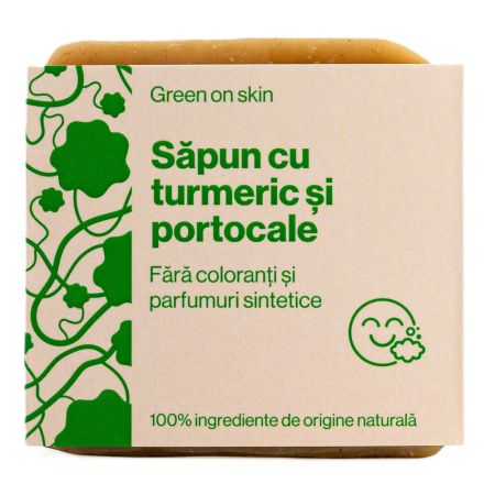 Sapun cu turmeric si portocale, 110g, Trio Verde